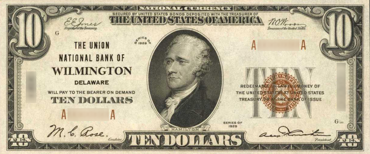 Examples of valuable currency from Delaware