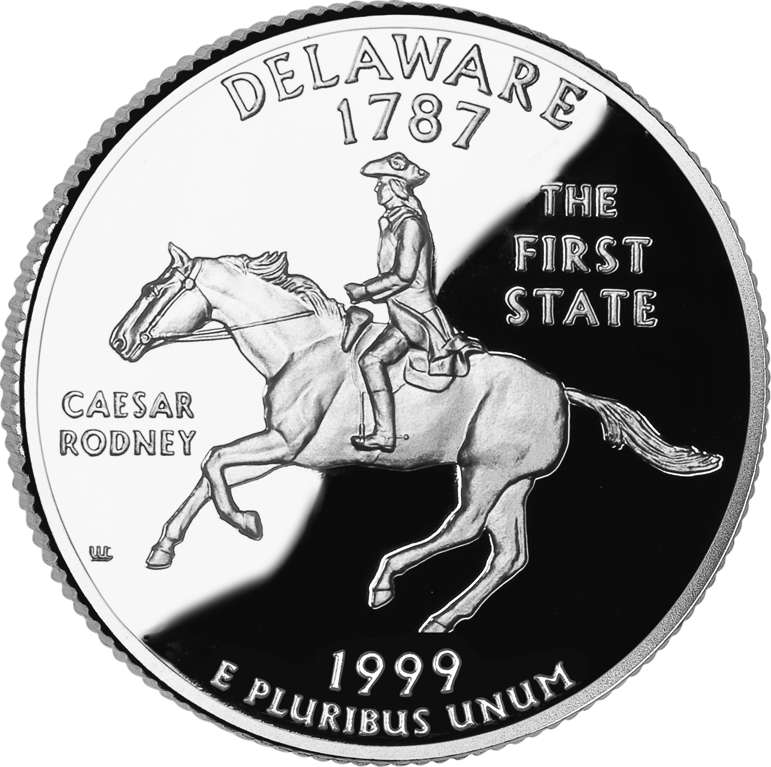 Delaware state quarter reverse